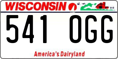 WI license plate 541OGG