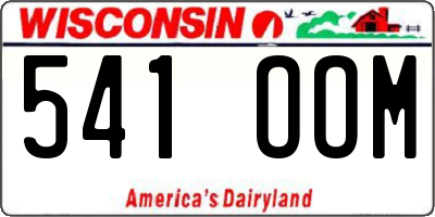 WI license plate 541OOM