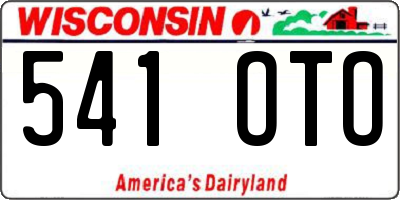 WI license plate 541OTO