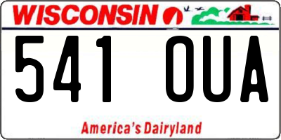 WI license plate 541OUA