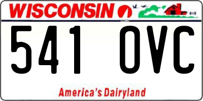 WI license plate 541OVC
