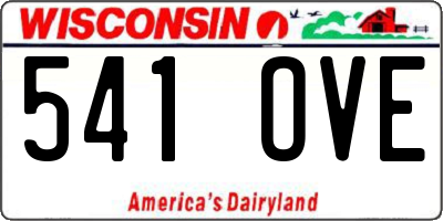 WI license plate 541OVE