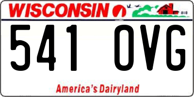 WI license plate 541OVG