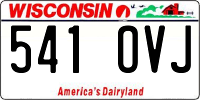 WI license plate 541OVJ