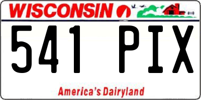 WI license plate 541PIX