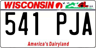WI license plate 541PJA