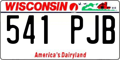 WI license plate 541PJB