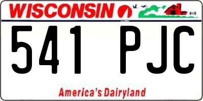 WI license plate 541PJC