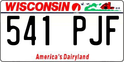 WI license plate 541PJF