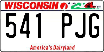 WI license plate 541PJG