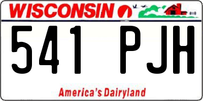 WI license plate 541PJH
