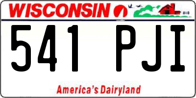 WI license plate 541PJI