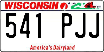 WI license plate 541PJJ