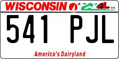 WI license plate 541PJL