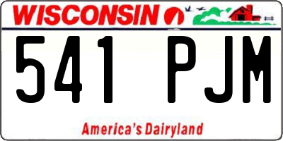WI license plate 541PJM