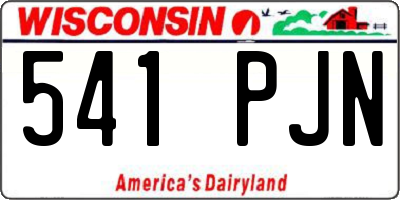 WI license plate 541PJN