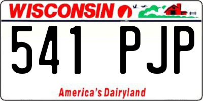 WI license plate 541PJP