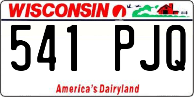 WI license plate 541PJQ