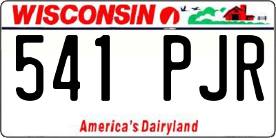 WI license plate 541PJR