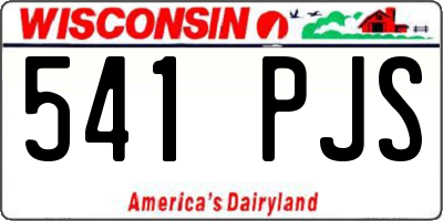 WI license plate 541PJS