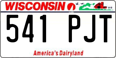 WI license plate 541PJT