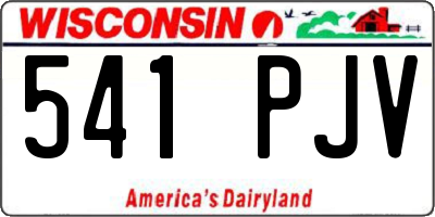WI license plate 541PJV