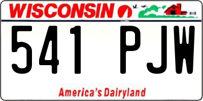 WI license plate 541PJW