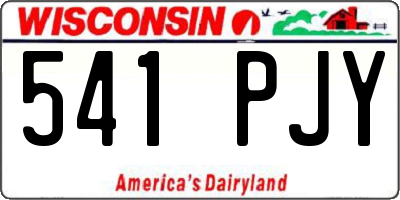 WI license plate 541PJY