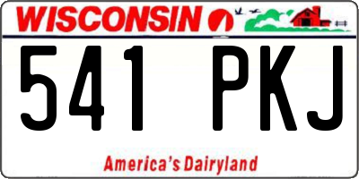 WI license plate 541PKJ