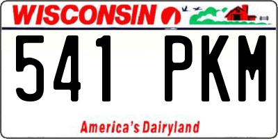 WI license plate 541PKM