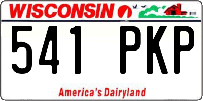 WI license plate 541PKP