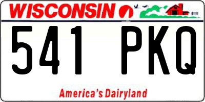 WI license plate 541PKQ