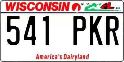 WI license plate 541PKR