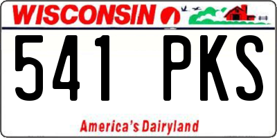 WI license plate 541PKS