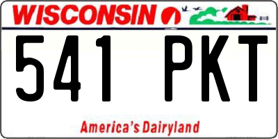 WI license plate 541PKT
