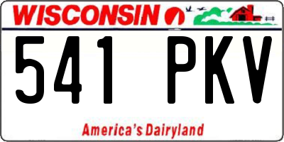 WI license plate 541PKV
