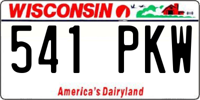 WI license plate 541PKW