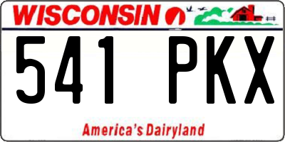 WI license plate 541PKX