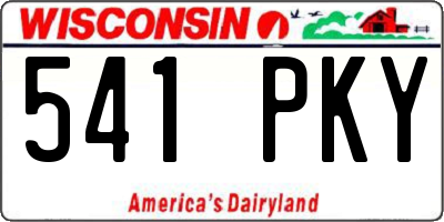 WI license plate 541PKY