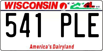 WI license plate 541PLE