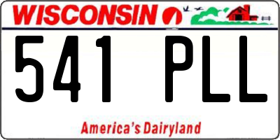 WI license plate 541PLL