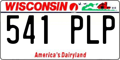 WI license plate 541PLP
