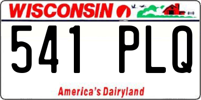 WI license plate 541PLQ