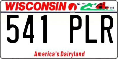 WI license plate 541PLR