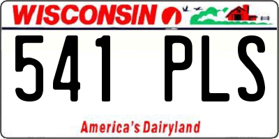WI license plate 541PLS