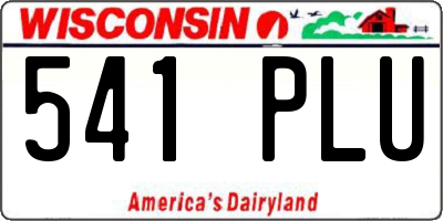 WI license plate 541PLU