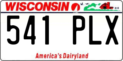 WI license plate 541PLX