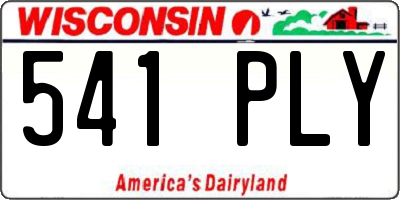 WI license plate 541PLY
