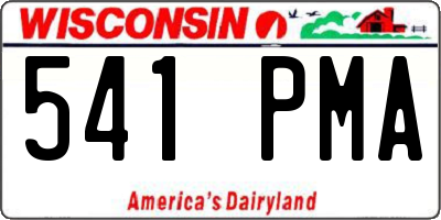 WI license plate 541PMA
