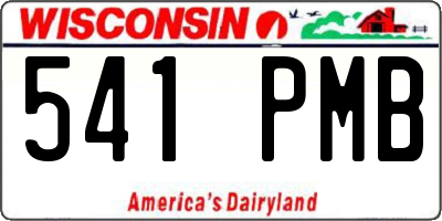 WI license plate 541PMB